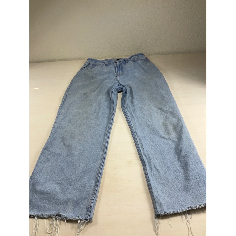 Abercrombie & Fitch Curve Love The Loose High Rise Jeans Light Wash 29 8L Frayed